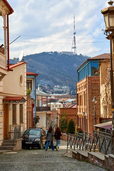 Атмосфера Старого Города Тбилиси Историческая Архитектура Грузии Тбилиси Грузия 2021 — стоковое фото