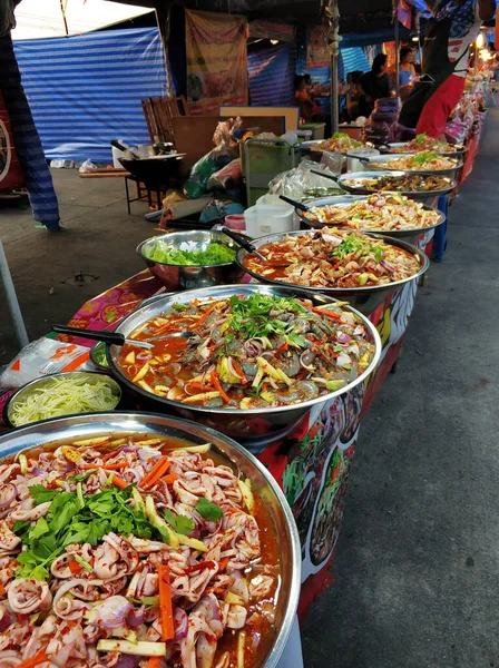 Street Food Market Asia Food Counters Samui Tailand 2020 — Stock Photo, Image