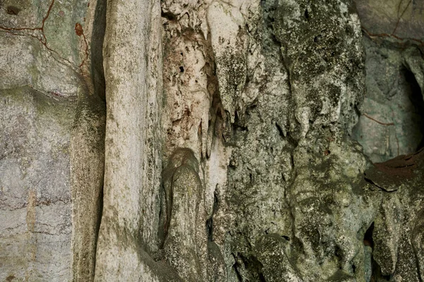 Uma Velha Caverna Pedra Natureza Pedra Parede Textura — Fotografia de Stock