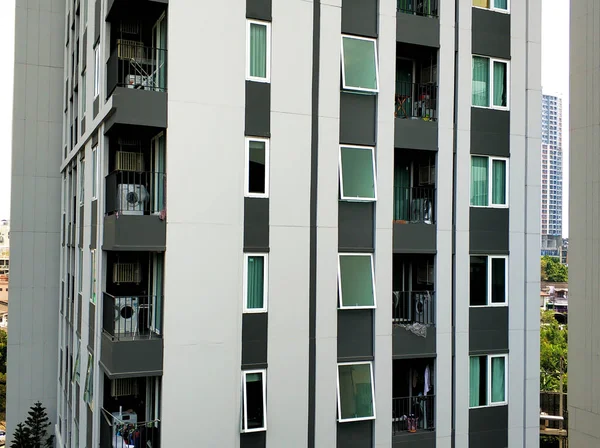Nouveau Bâtiment Construction Complexe Résidentiel Condominium Bangkok — Photo