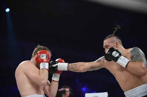 Kiev Oekraïne April 2015 Oleksandr Usyk Oekraïne Andrei Knyazev Rusland — Stockfoto