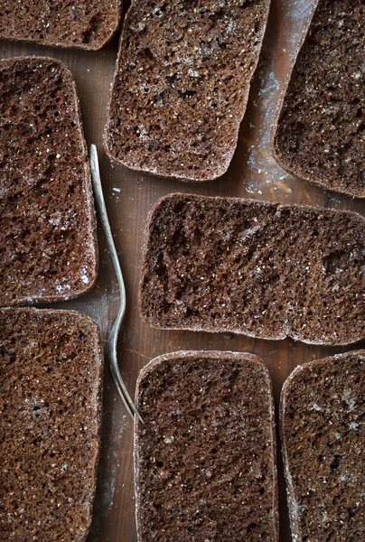 Slices of finnish rye bread — Stock Photo, Image