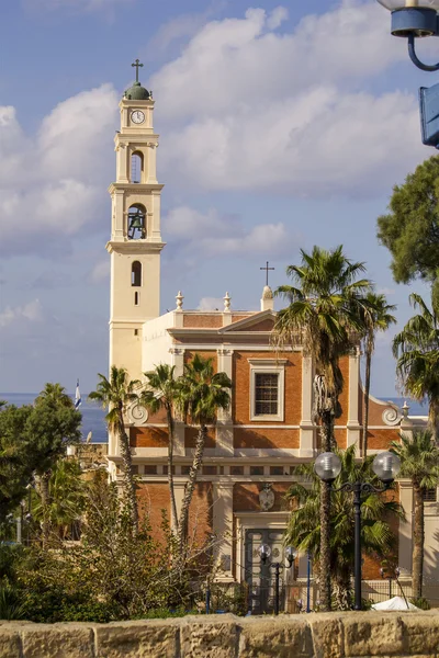 Fasada kościoła Świętego Piotra. Jaffa, Izrael — Zdjęcie stockowe