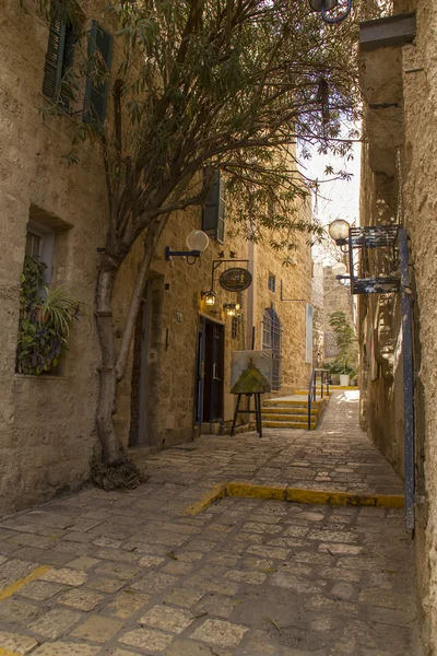 Rua estreita na Cidade Velha de Jaffa.Israel Fotos De Bancos De Imagens Sem Royalties