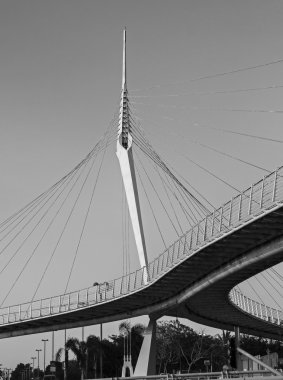 Geçit köprüsü tarafından Santiago Calatrava, siyah beyaz resim