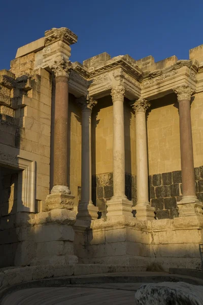 Fragmento de Romanos Ruínas de Amphiteatron em Beit She 'an (Scythopolis ) — Fotografia de Stock