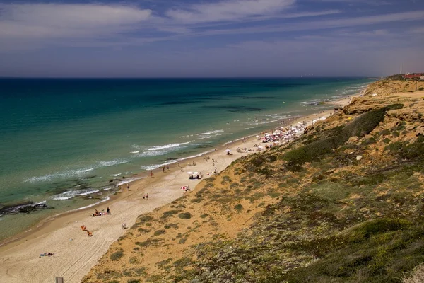 Akdeniz için sahilden görüntüleyin. İsrail — Stok fotoğraf