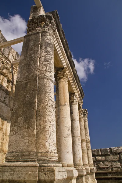 Ruinen der Jesussynagoge in Kapernaum, Israel — Stockfoto