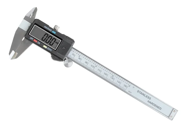 Digital calipers Digitala skjutmått på vit — Stockfoto