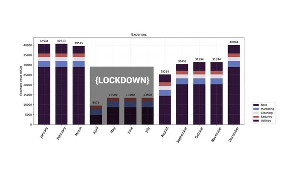 Diagram över histogram i diagrammet — Stock vektor