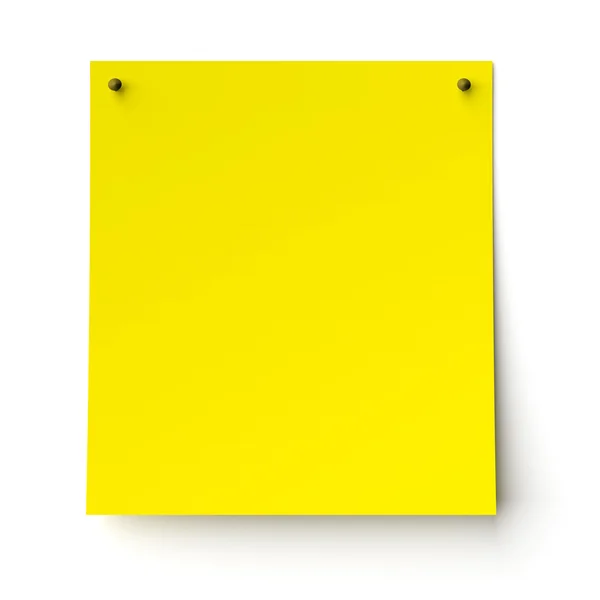 Yellow sticker label on white — Stock Photo, Image