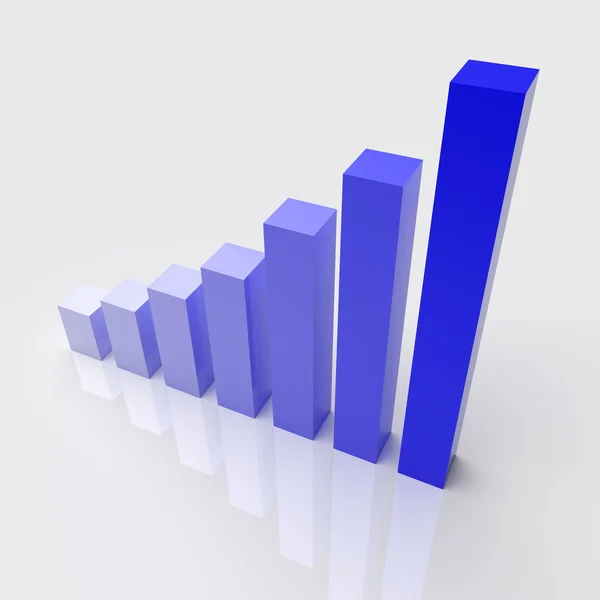 Graph with the growing progress — Stock Photo, Image