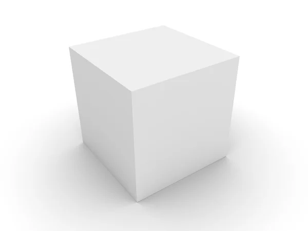 3D белая коробка — стоковое фото