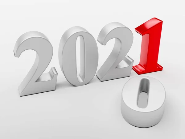 Nieuwe 2021 Vervangt Oude 2020 — Stockfoto