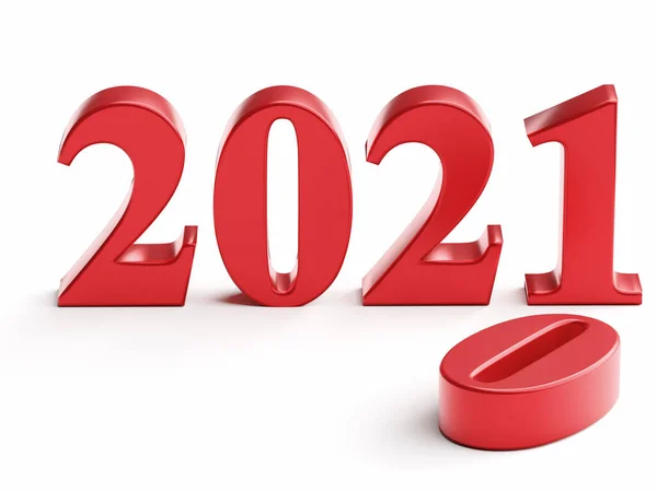 Νέο Έτος 2021 Αντικαθιστά Παλαιό Έτος 2020 Απόδοση — Φωτογραφία Αρχείου