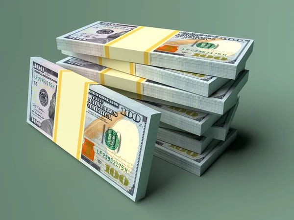Dinheiro Dólares Americanos Fundo Verde Conceitos Empresariais Financeiros — Fotografia de Stock
