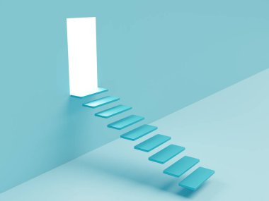 Merdiven ile görüntüyü algıla ve ışık ile kapıyı aç. 3d oluşturma