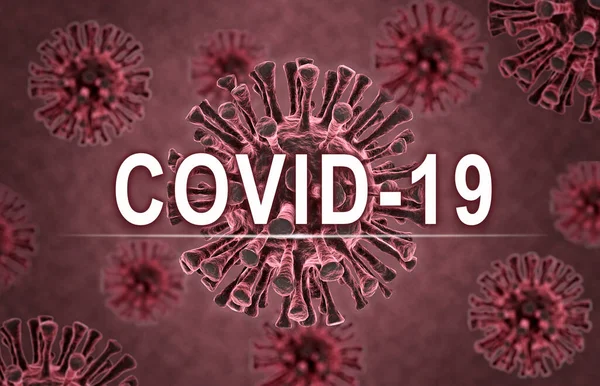 ウイルスの医学の概念はタイトル単語Covid 19で19をCovid — ストック写真