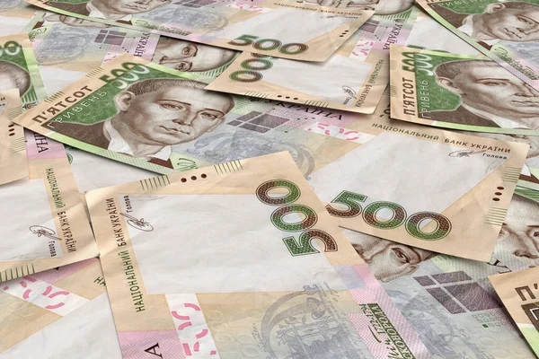 Ukrainisches Geld Griwna Griwna Griwna Mit 500 Banknoten Finanzierungskonzept — Stockfoto