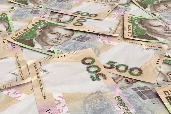 500 banknotlu Ukrayna parası (Grivna, Hryvna). Finans kavramı