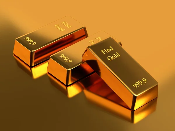 Gold bank bullions. Business and finance concept. 3d rendering
