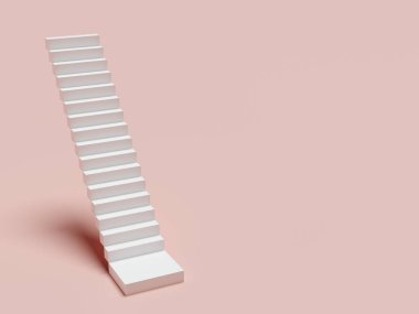 Soyut merdiven. Basamaklı merdivenler, iş konsepti. 3d oluşturma