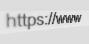 İnternet adresi https www odak tarayıcının arama çubuğunda. 3d oluşturma