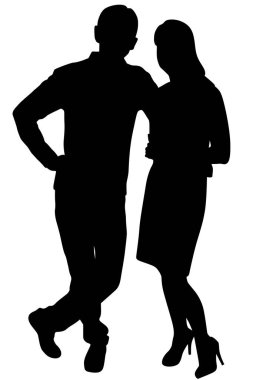 El ele tutuşan bir erkek ve kadının silueti.