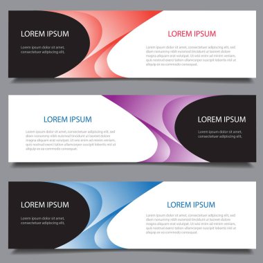 Tasarım için pankart koleksiyonu. Reklam için etiket satışı mesajı. Vektör illüstrasyon kümesi