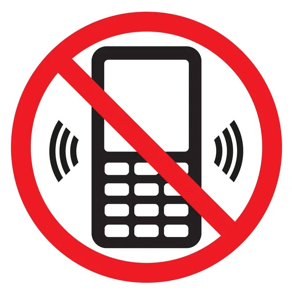 Cell Telephone Warning Stop Sign Icon Push Button Phone Turn Stock Vector Image by ©alexkalina