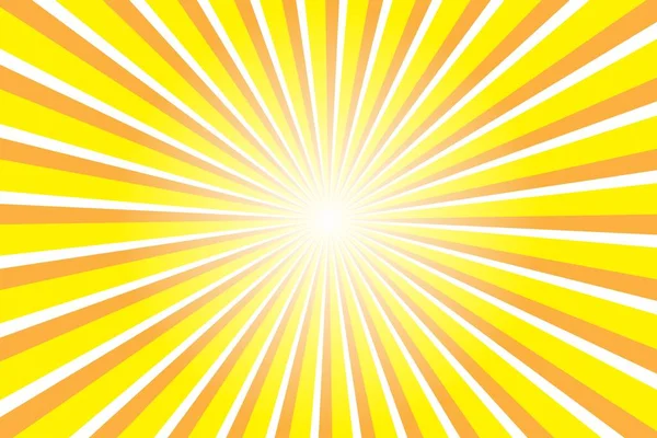 Абстрактный Желтый Фон Лучами Солнца Летняя Векторная Иллюстрация Дизайна — стоковый вектор