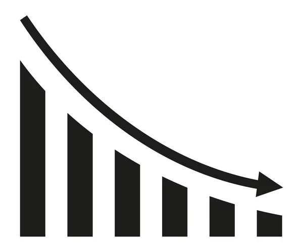 premium vector | graph with decrease report diagram... Graph Decrease Report Diagram Recession Bankruptcy Progress Business ...