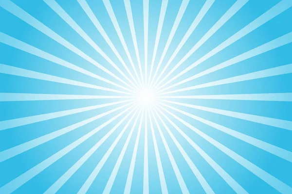 Fond Bleu Abstrait Avec Rayon Soleil Illustration Vectorielle Été Pour — Image vectorielle