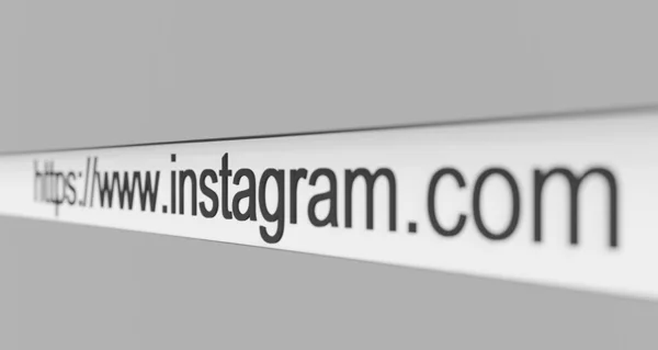 Website Url Instagram Address Browser Www Instagram Com — 스톡 사진