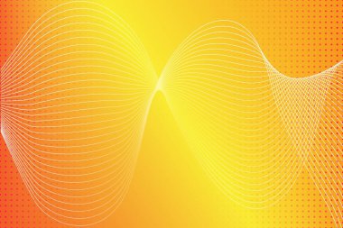 Sarı ve turuncu renklerde soyut arkaplan ve dizayn için noktalar. Eğimli vektör illüstrasyonu