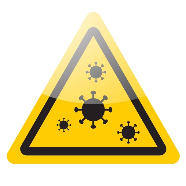 Segnale Allarme Del Virus Coronavirus Covid Illustrazione Icona Vettoriale — Vettoriale Stock