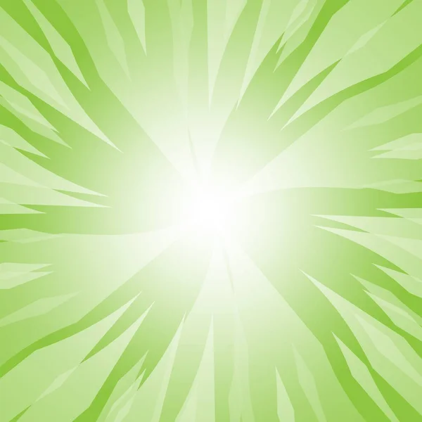 Fond Vert Abstrait Avec Rayon Soleil Illustration Vectorielle Été Pour — Image vectorielle