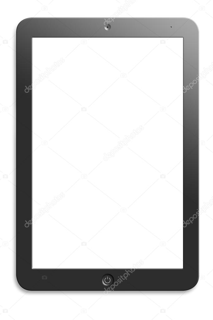 Computer tablet with  blank screen