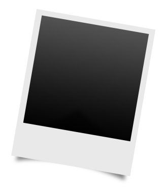 Beyaz bir arka plan üzerinde boş fotoğraf