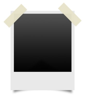 Beyaz bir arka plan üzerinde boş fotoğraf