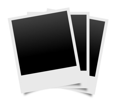 Beyaz bir arka plan üzerinde boş fotoğraf