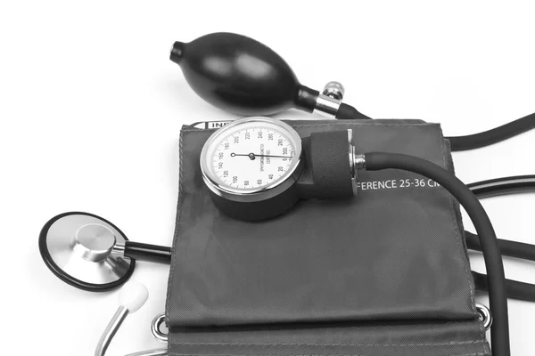 Oggetto medicinale. pressione sanguigna con stetoscopio — Foto Stock