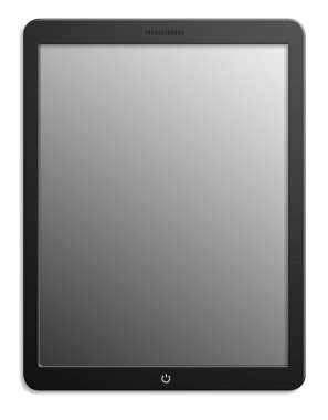 Modern bilgisayar tablet. Beyaz arka plan üzerinde izole