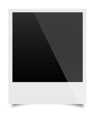 Beyaz bir arka plan üzerinde boş fotoğraf