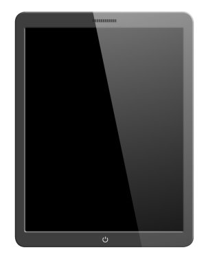 Modern bilgisayar tablet ile boş perde 