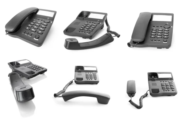 Collection of office telephone. Support concepts — Stock Photo, Image