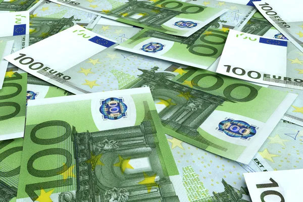 Pengar bakgrund från många Euro — Stockfoto