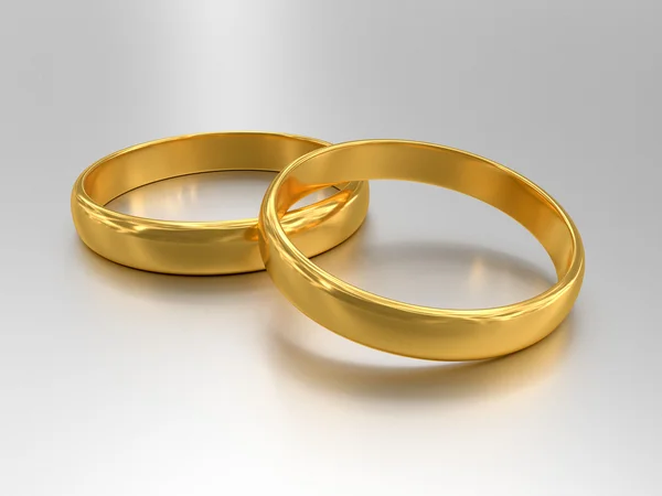 Boda anillos de oro — Foto de Stock