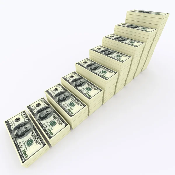 A nagy pénz stack-től usa dollárt. Pénzügyi fogalmak — Stock Fotó