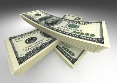 para yığını. dolar